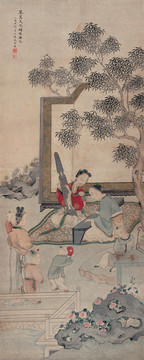 改琦 古畫鼓樂圖