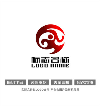 YG字母标志奔跑logo