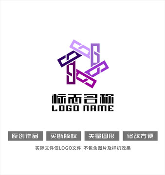 G字母旋转标志科技logo