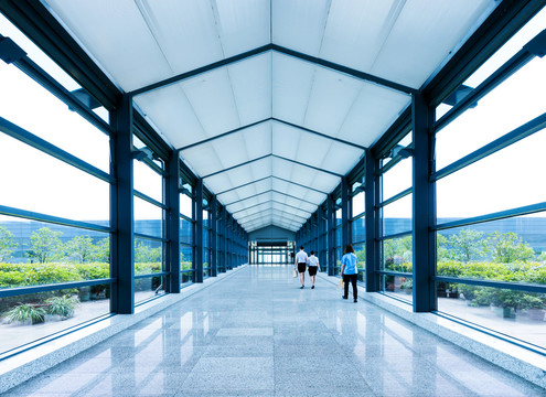 上海虹桥机场航站楼走廊