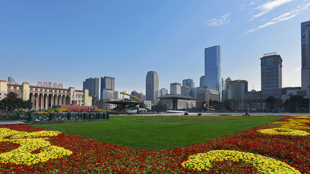 成都天府广场全景