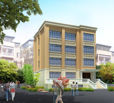 辦公樓建筑外觀設計案例效果圖