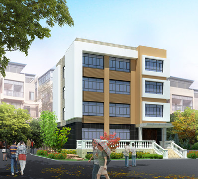 辦公樓建筑外觀設(shè)計(jì)案例效果圖