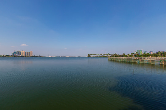 广东湛江滨湖湿地公园风光
