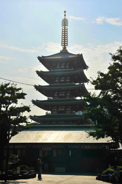 日本东京浅草观音寺五重塔