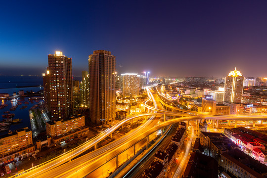 城市唯美风光夜景