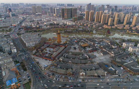 江苏省淮安市运河之都城市风光