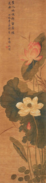 改琦花鳥畫蓮花圖