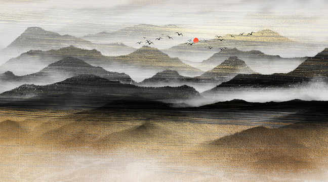 抽象水墨畫
