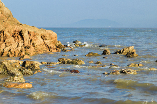 中国浙江省舟山市普陀山海边风景