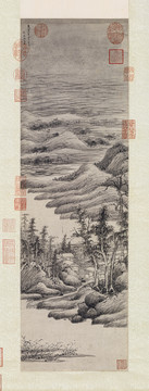 馬琬溪山新雨圖
