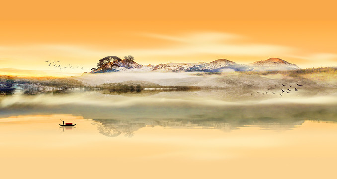 水墨山水畫