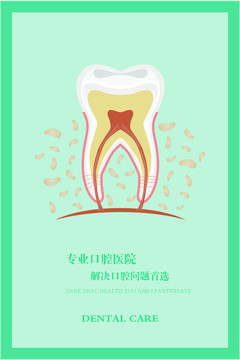 种植牙口腔诊室海报