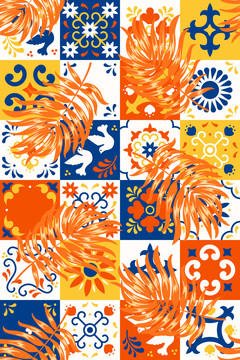 民族風(fēng)幾何植物女裝花型
