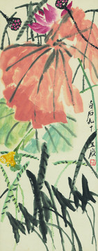齊白石荷花圖