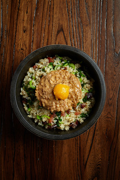 蛋蒸肉饼饭