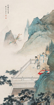 陳少梅吹簫引鳳圖