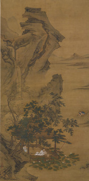 仇英水閣銷夏圖