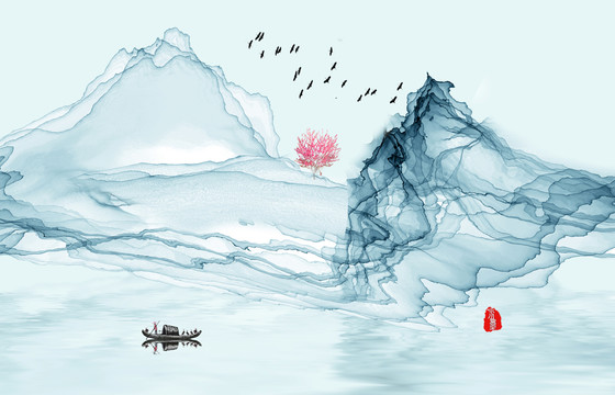 山水抽象畫