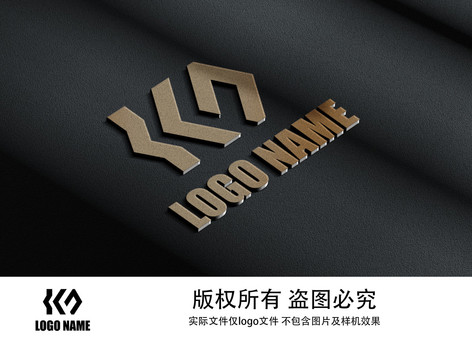 KF字母logo設計