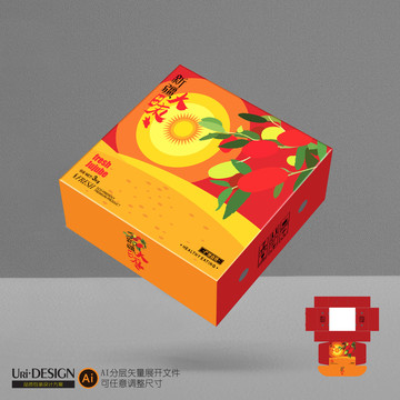 新疆大棗包裝設(shè)計(jì)展開圖