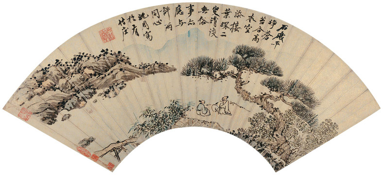 沈周松溪對語圖