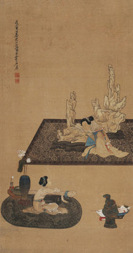 陳洪綬 撫琴圖