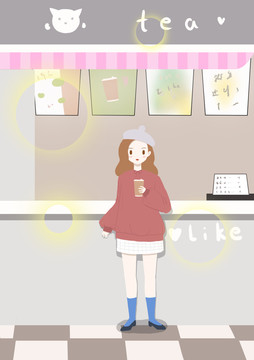 時(shí)尚小女孩
