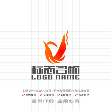飞鸟标志飞翔科技传媒logo