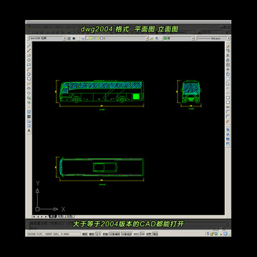 大巴CAD平面图立面图
