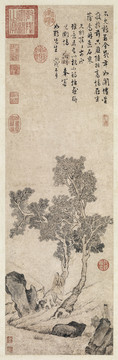 文征明喬林煮茗圖
