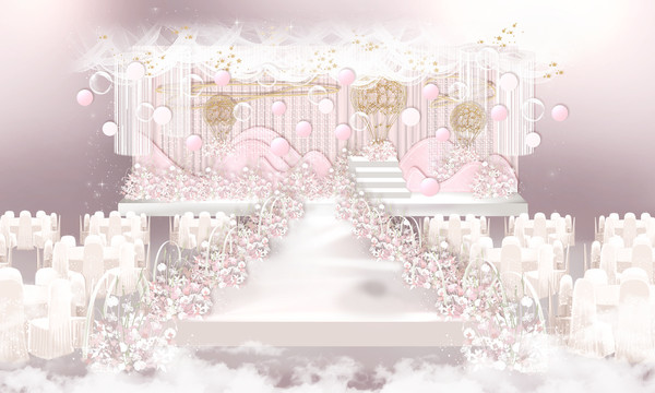 粉色婚礼梦幻效果图