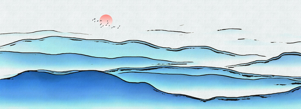 山水抽象畫