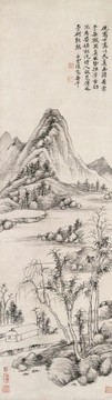惲壽平疏林遠(yuǎn)岫圖