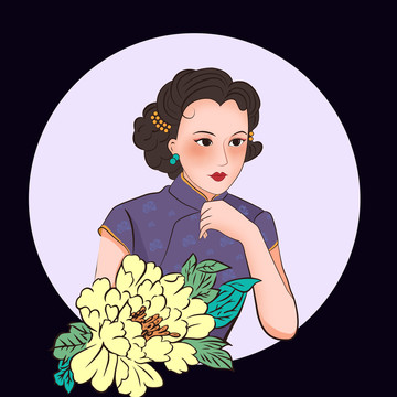 鮮花美人之牡丹