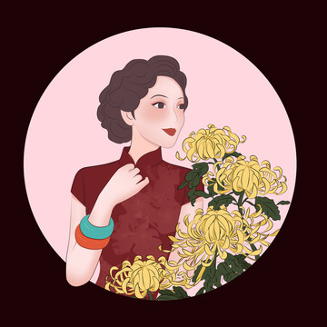 鮮花美人之菊花