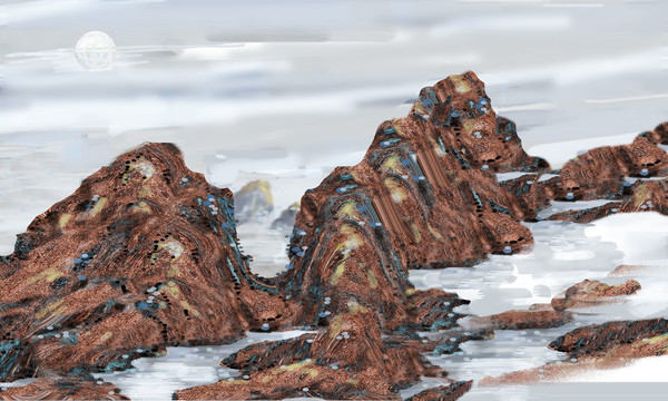 油畫山水