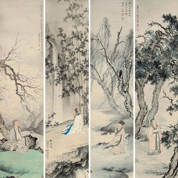 陳少梅柳蔭高士