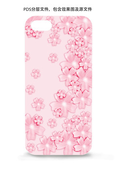 粉色花朵手机壳