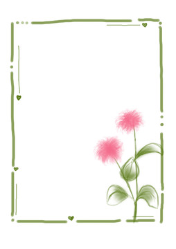 小清新植物花朵边框