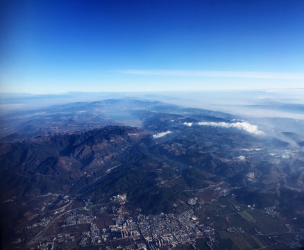 航拍云南山峦