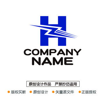 HZ字母ZH字母logo