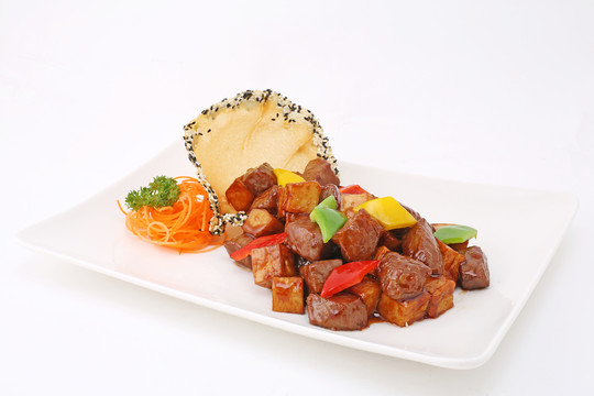 杏鮑菇炒牛肉粒