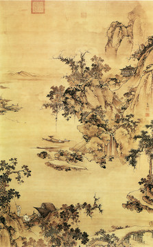 朱端仿郭熙山水圖