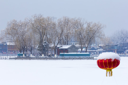 后海的雪