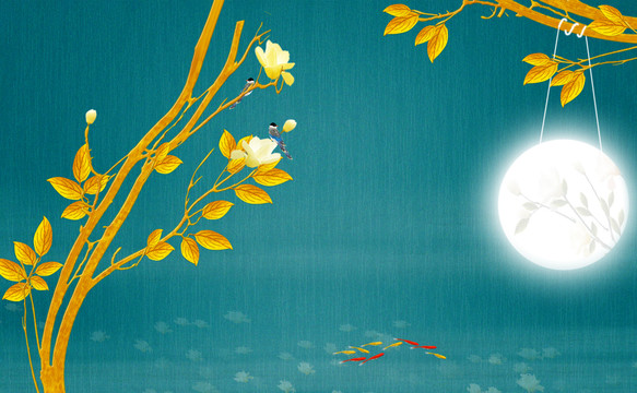 花鳥背景墻