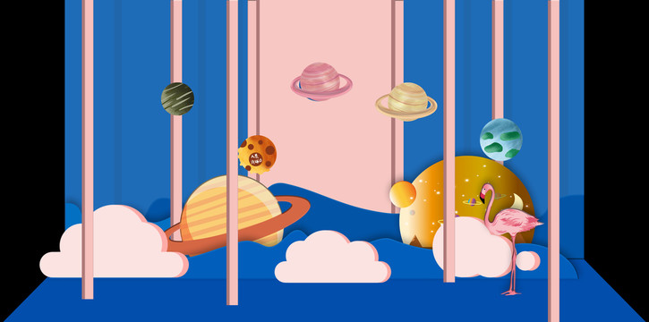 星球主題合影區(qū)打卡拍照ins