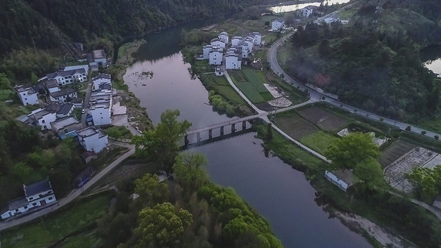 航拍婺源乡村