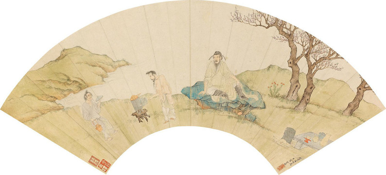 丁云鵬 煮茗圖