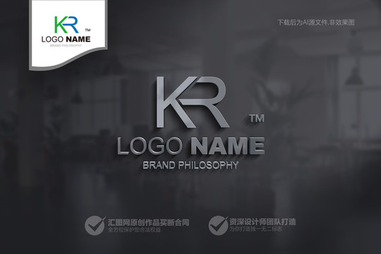 kr字母logoKR标志